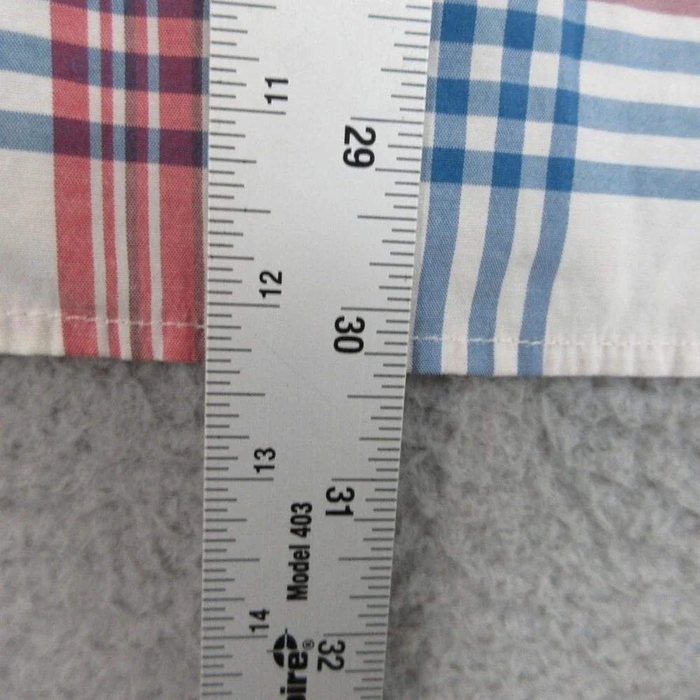 Vintage Levis Shirt Men S Red Blue White Plaid Preppy Americana Outdoorsy Casual